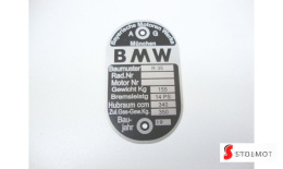 TABLICZKA ZNAMIONOWA BMW R 35