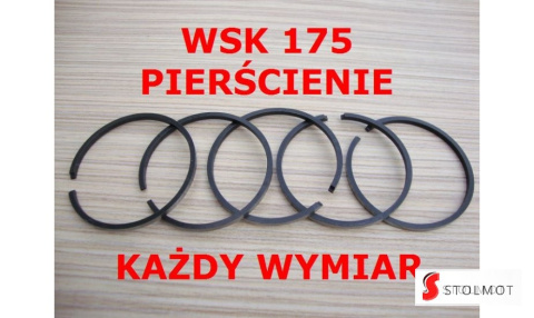 PIERŚCIENIE TŁOKOWE 3 SZLIF 61,75 WSK 175 PIERŚCIENIE TŁOKOWE 3 SZLIF 61,75 WSK 175