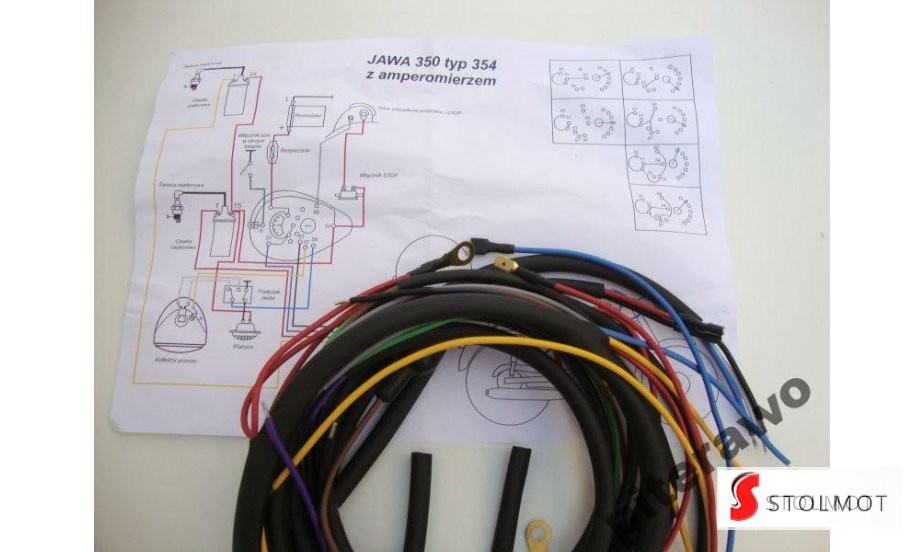 INSTALACJA ELEKTRYCZNA CZARNA JAWA 350 TYP 354 Z AMPEROMIERZEM INSTALACJA ELEKTRYCZNA CZARNA JAWA 350 TYP 354 Z AMPEROMIERZEM