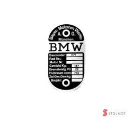 TABLICZKA ZNAMIONOWA BMW R71